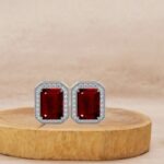 Ruby Halo earrings