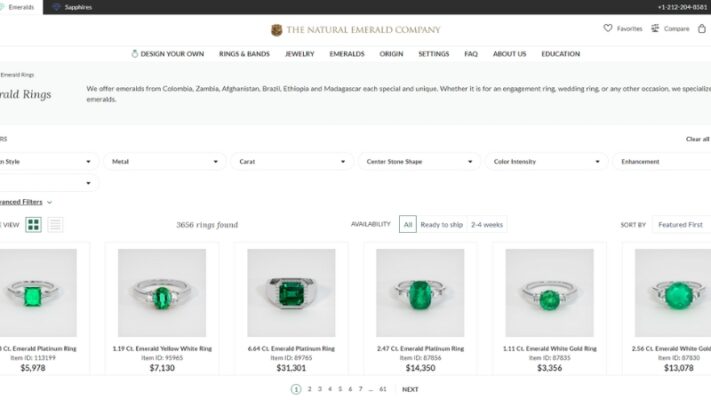 the natural emerald ring company