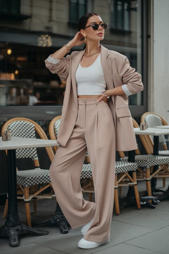 Cutest Fashion Trends - highwaist pants + statement blazers