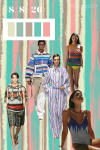 Models wearing vibrant colors 