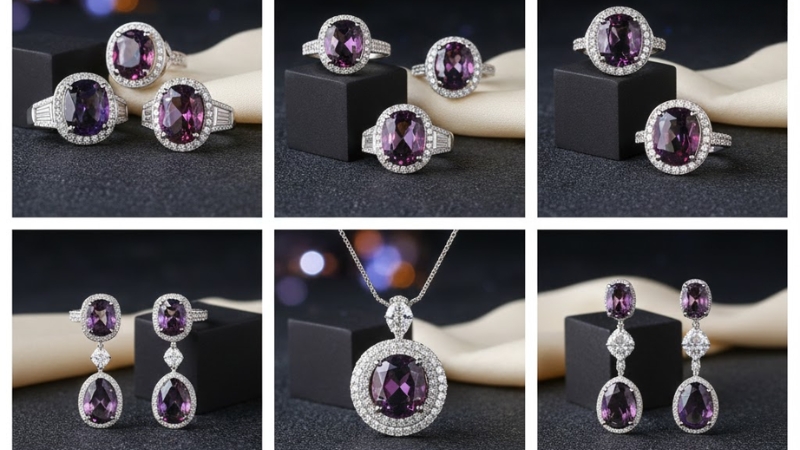 Alexandrite gemstone jewelry