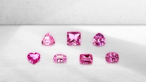 Pink sapphire gemstones