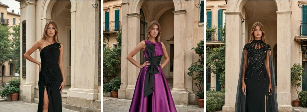 3 Models wearing examples of the KOS couture dress 1