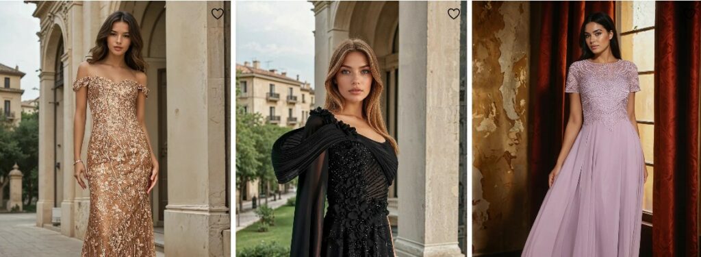 3 Models wearing examples of the KOS couture dress 2