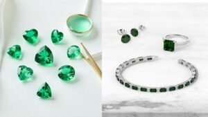 loose emeralds and emerald bracelet