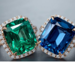 Blue saphire and Emerald Rings