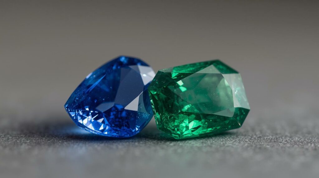 Blue Sapphire & Emerald Stone