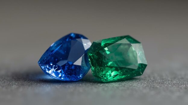 Blue Sapphire & Emerald Stone