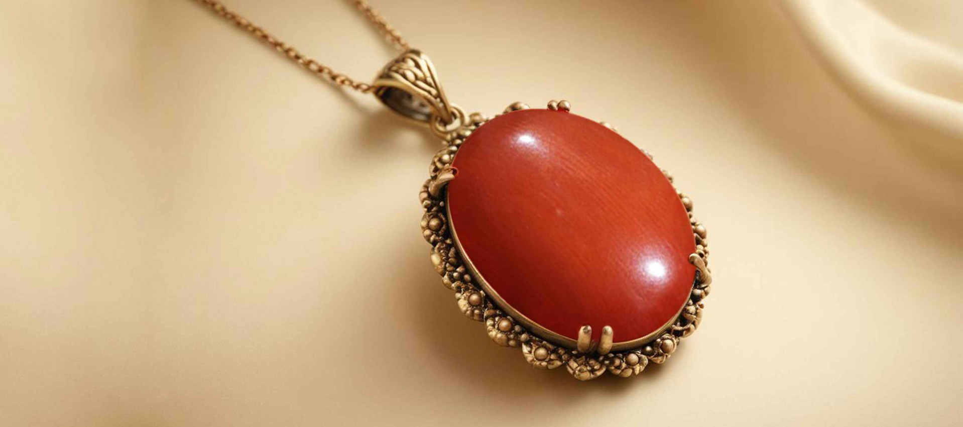 Red Coral stone necklace