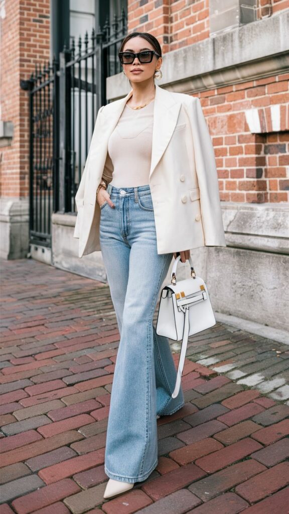 Oversized Blazers + Flared JeansÂ