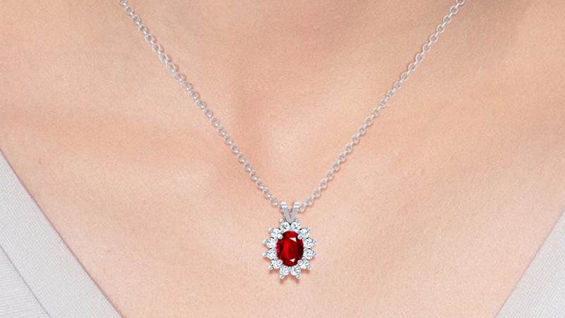 Gemstone Jewelry - ruby pendant