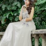 Girl in white formal dress