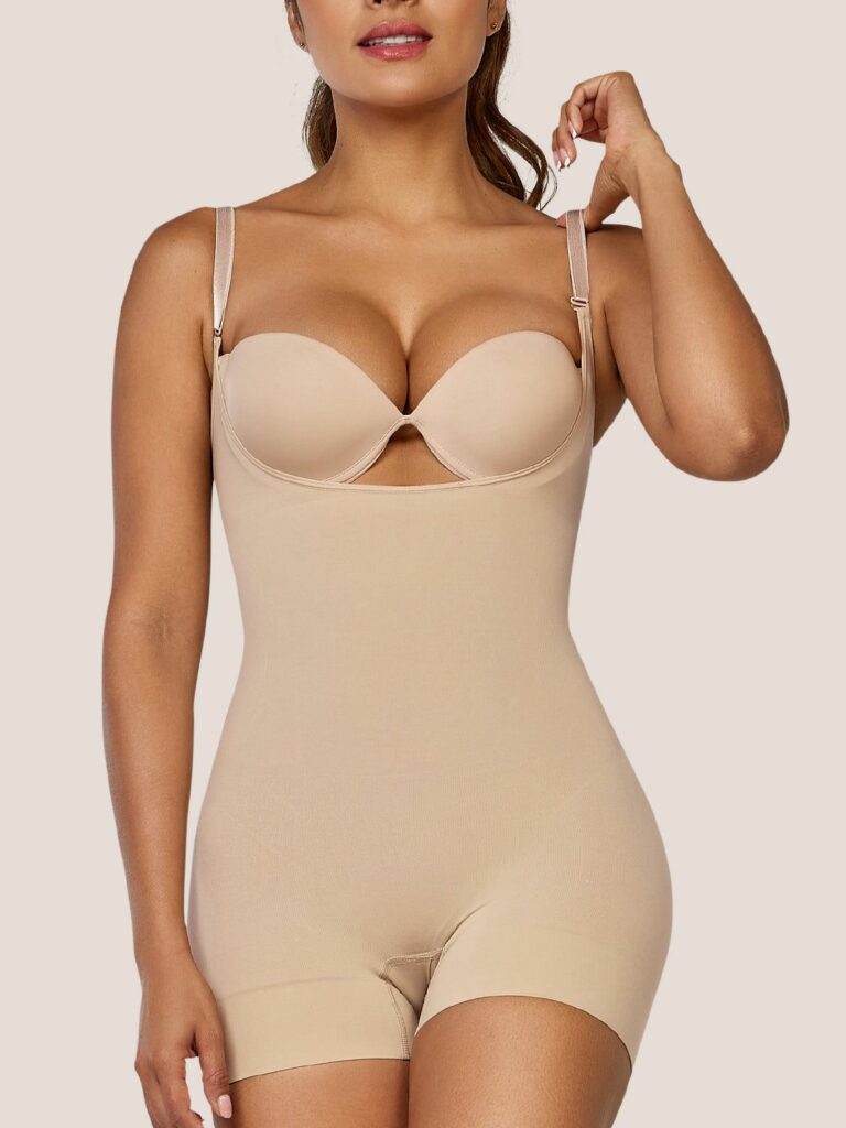 Model wearing body shapewear to show common shapewear mistakes