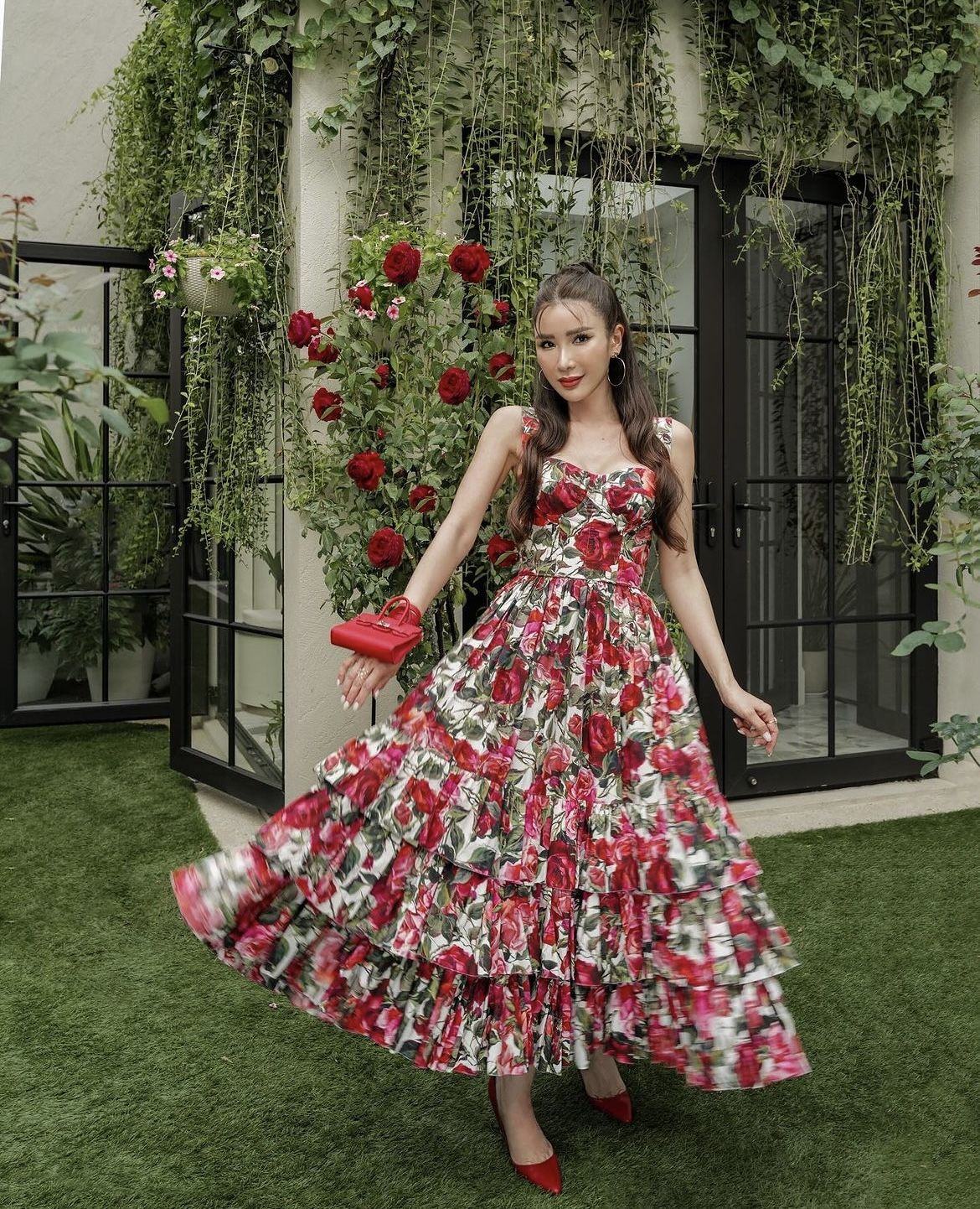 Printed Floral maxi dress