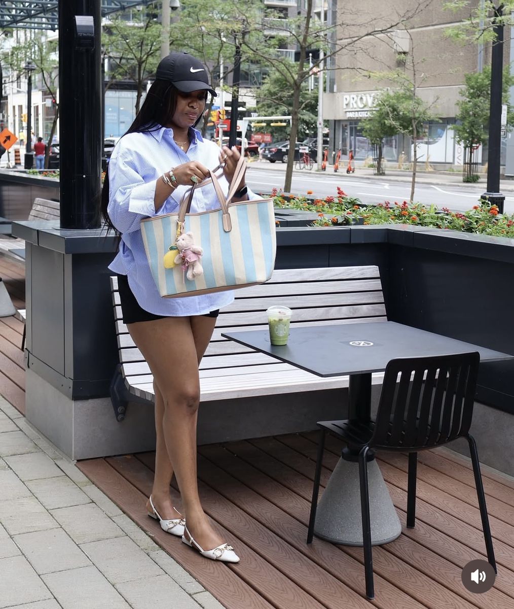 cleans shoes, neat bags, and minimal accessories