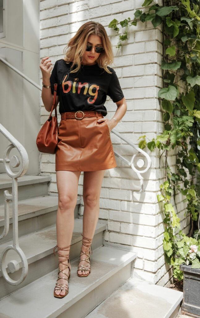 Retro Looks - t-shirt + mini skirt