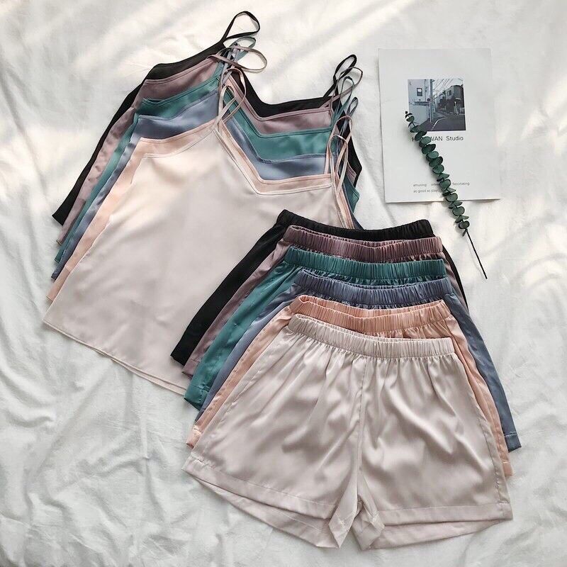 High-Waisted Sleep Shorts