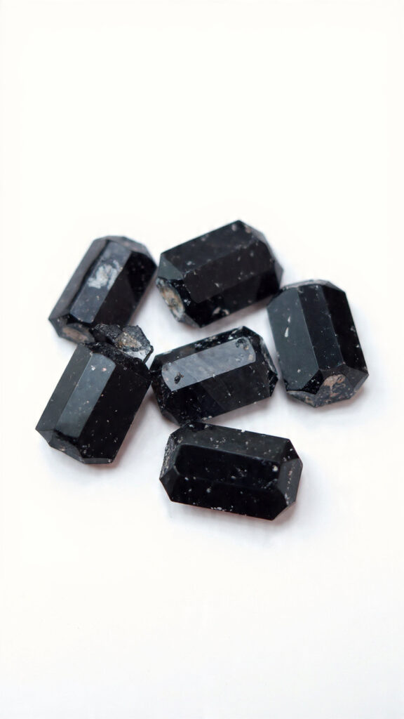 Black tourmaline stones