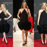 Amanda Seyfried in Balenciaga Feather Mini Dress