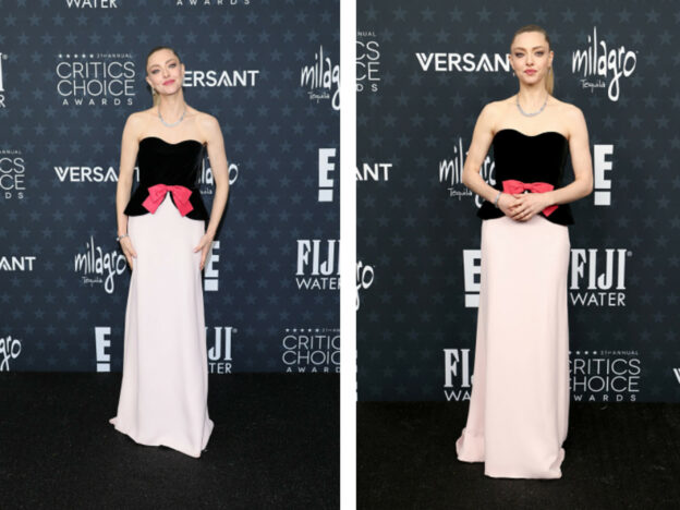 2026 Critics' Choice Awards Fashion Spotlight: Amanda Seyfried Dazzles in Chic Valentino Two-Tone Ensemble