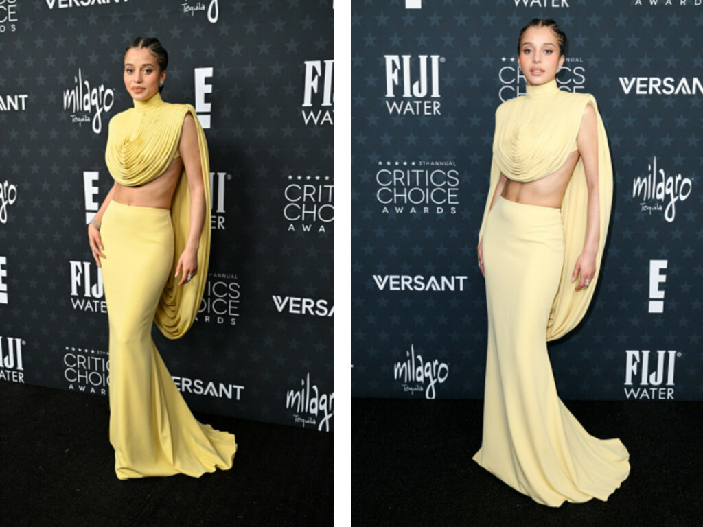 Chase Infiniti Dazzles in Bold Louis Vuitton Crop Top and Maxi Skirt Set