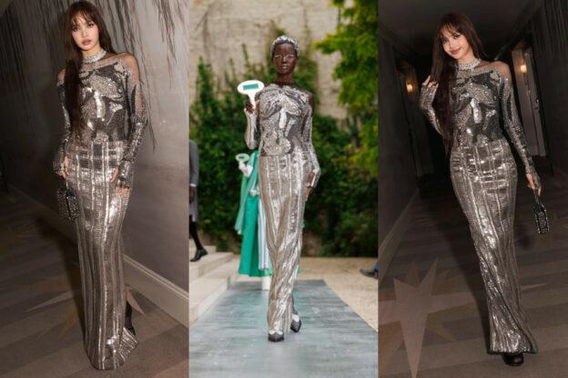 The Thom Browne metallic co-ord set donned by BLACKPINK Lisa at the 2026 Golden Globes Awards drew inspiration from the designer’s Paris Womenswear...