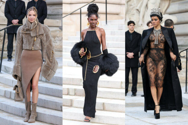 Leonie Hanne, Jodie Turner-Smith, and Teyana Taylor Shine at the Schiaparelli Haute Couture Spring/Summer 2026 Show