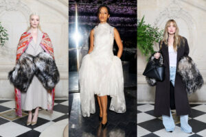 Anya Taylor-Joy, Jennifer Lawrence, and Taylor Russell at the Dior Haute Couture Week