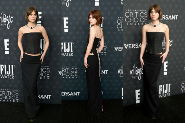 Emilia Jones in Thom Browne Ensemble at the Critics’ Choice Awards 3 shots
