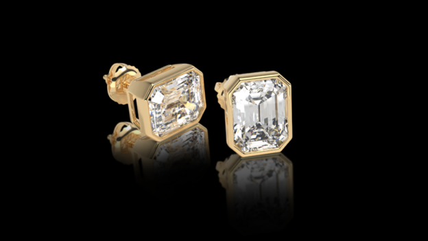 two lab created diamond studs