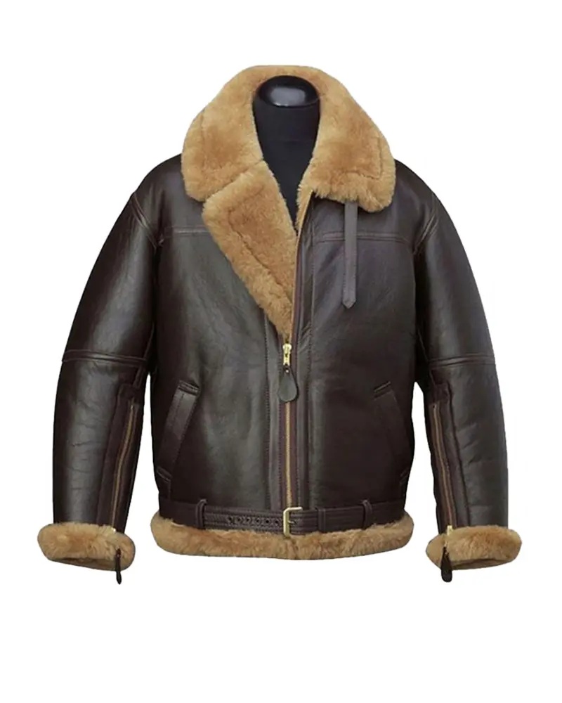 Mens B3 Flying Cockpit Aviator Shearling Jacket