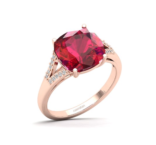 Ruby stone ring gold