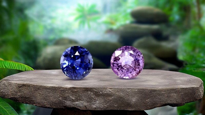 blue and purple sapphire