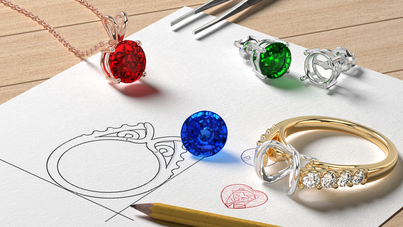 Style your own jewelry using sapphire stone