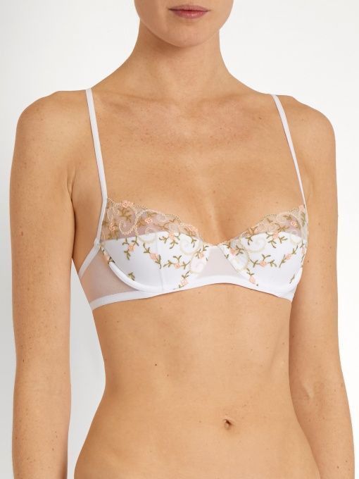 White Balconette Bra