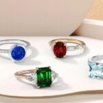 4 natural gemstone rings