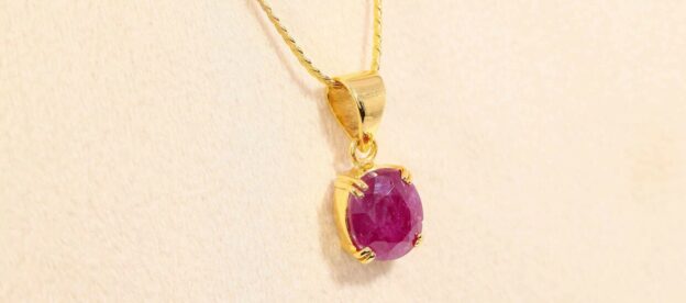 Ruby stone necklace