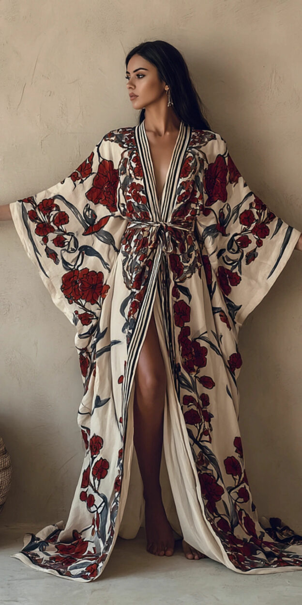 printed kimono robes