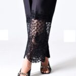 black lace trendy trouser designs