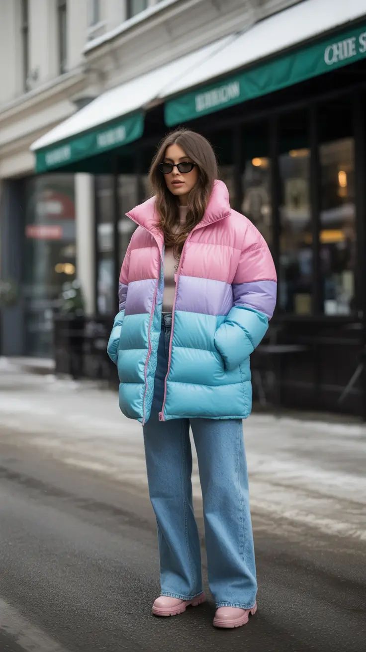 color-blocked puffer jackets 1