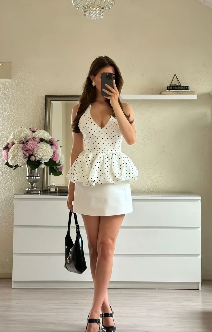 Halter neck Peplum Top