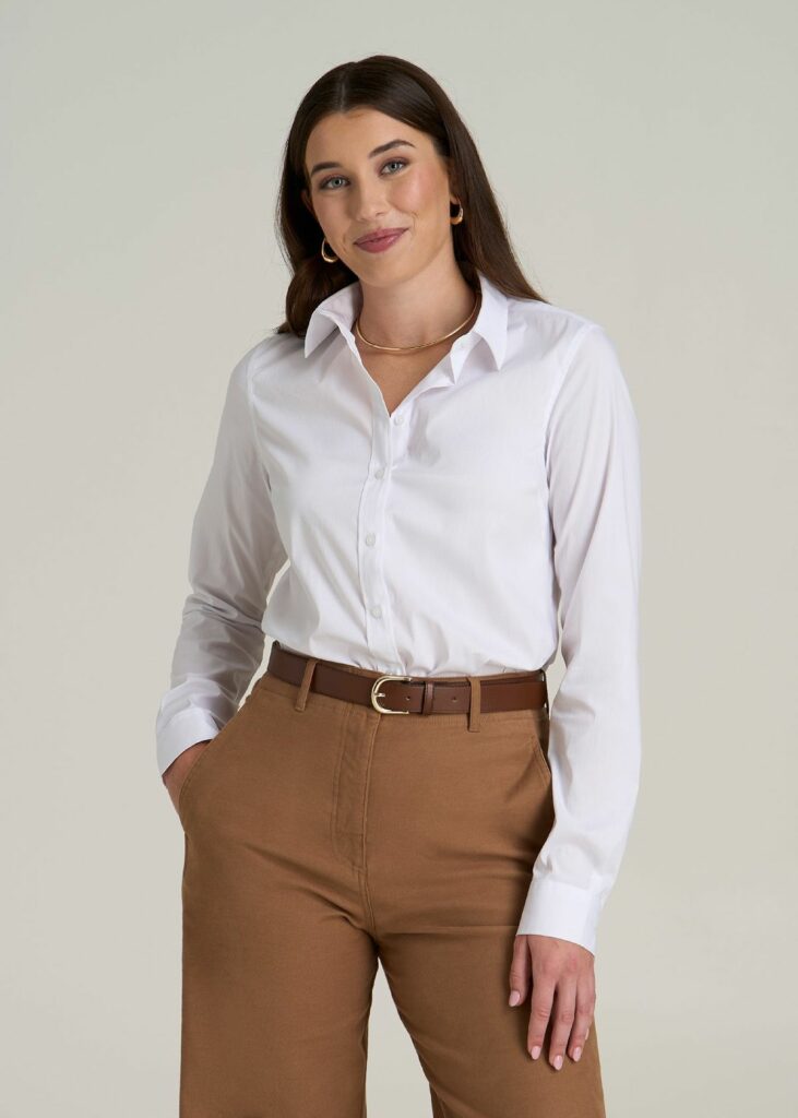 well-fitted button-up shirt