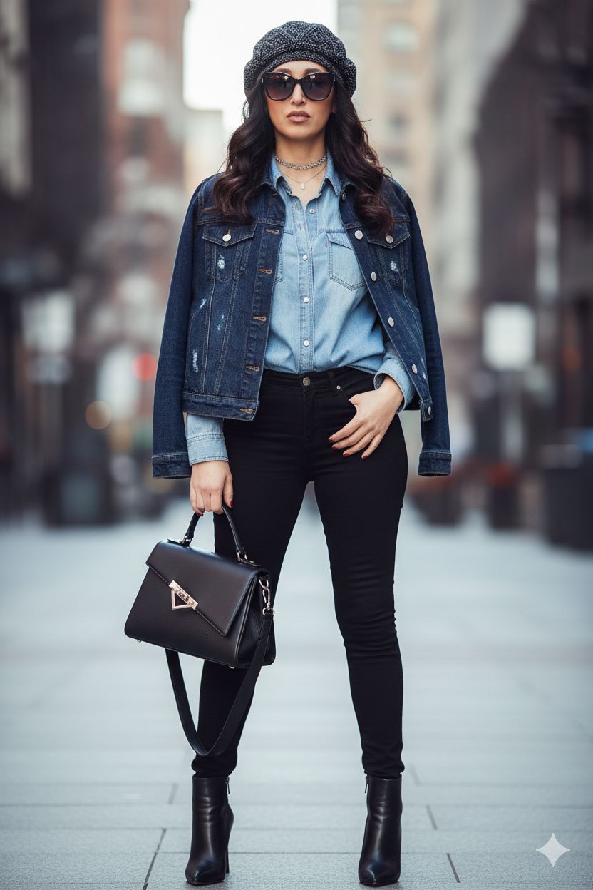 Layered Denim Jacket