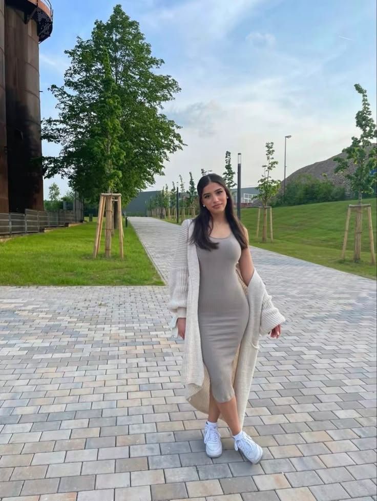 cream color cardigan