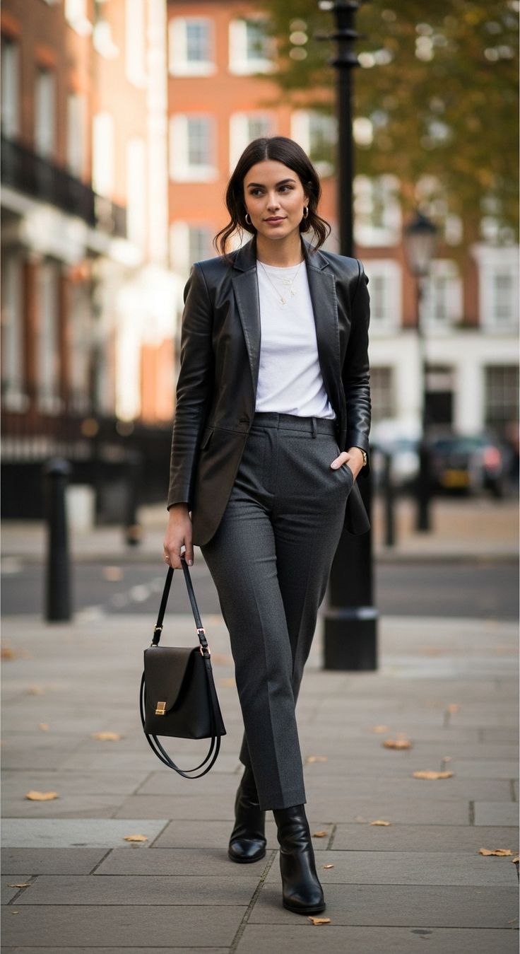 The Tailored Leather Blazer