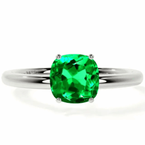 solitaire emerald engagement ring