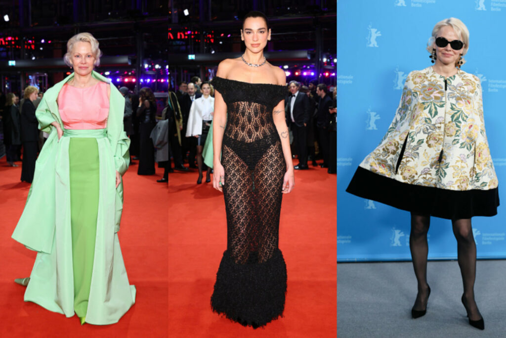 Dua Lipa and Pamela Anderson Steal the Show at the “Rosebush Pruning” Berlinale International Film Festival Premiere in Berlin