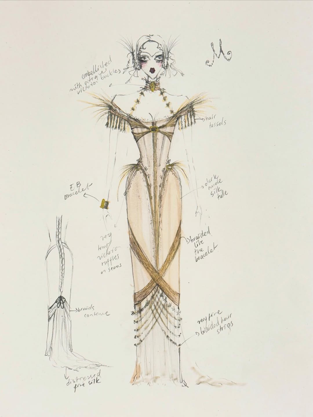 Margot Robbie's dress designed by Dilara Findikoglu