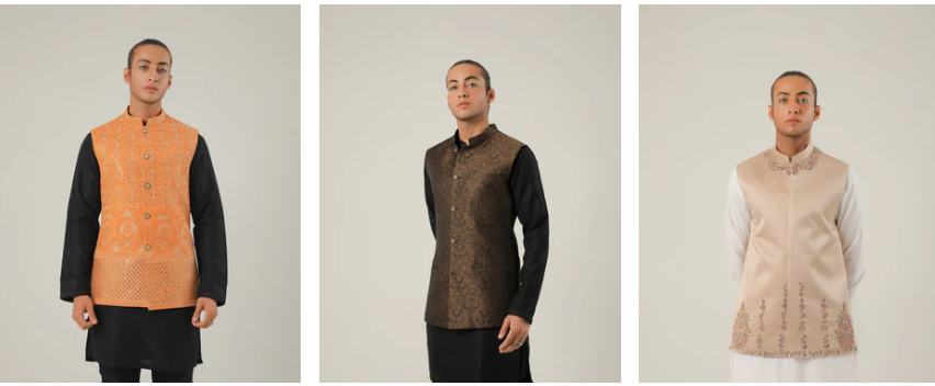 3 different versions of the waistcoat for men