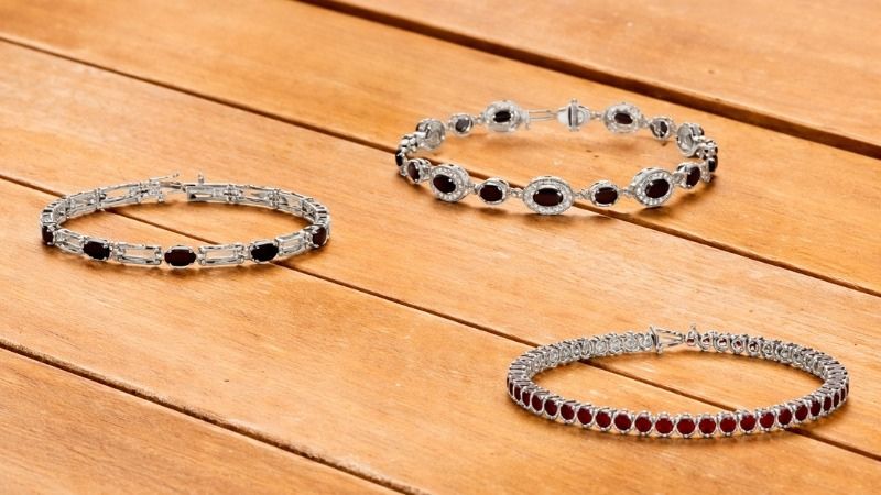 3 ruby bracelets